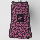 Monogrammed Paars-valleurenpatroon Golfheadcover (Draai 90)