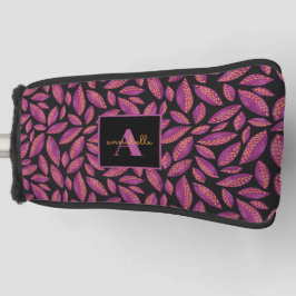 Monogrammed Paars-valleurenpatroon Golfheadcover