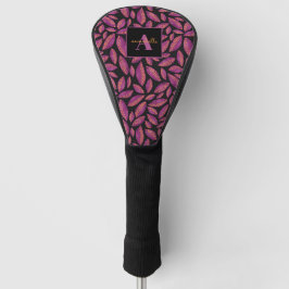 Monogrammed Paars-valleurenpatroon Golfheadcover