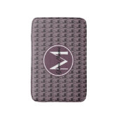Monogrammed Paars Violet Deer Personalizeerd N2 Badmat (Voorkant Verticaal)