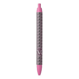 Monogrammed Paars Violet Deer Persoonlijk N3 Zwarte Inkt Pen