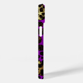 Monogrammed Paarse Cheetah Leopard Glitter Case-Mate iPhone Case (Achterkant / Rechts)