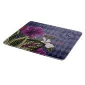 Monogrammed Paarse Floral Snijplank (Hoek)