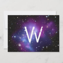Monogrammed Paarse Galaxy Cluster