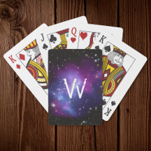 Monogrammed Paarse Galaxy Cluster