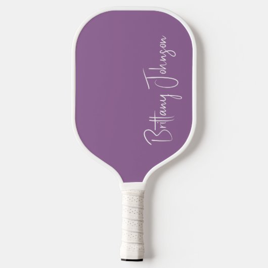 Monogrammed Paarse pickleball paddle (Achterkant)