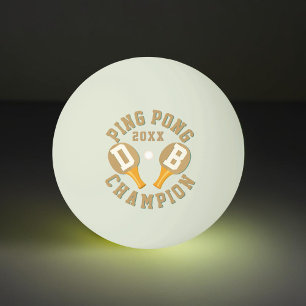 Monogrammed Paddles Champion Glow in the Dark Pingpongbal