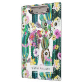 Monogrammed Painted Cactus Patterned Background Klembord (Links)