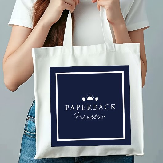 Monogrammed Paperback Prinses Boek Liefhebbers Tote Bag
