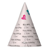 Monogrammed paraplu meisje Waterverf illustratie Feesthoedjes (Links)