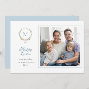 Monogrammed Paspoortkaart voor foto's bij Pasen Feestdagenkaart