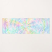 Monogrammed Pastel Holographic Mandala Yogamat (Voorkant (horizontaal))