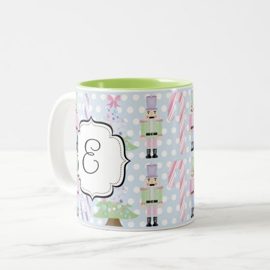 Monogrammed Pastel Nutkraker Suite Tea Coffee Mok (Voorkant links)