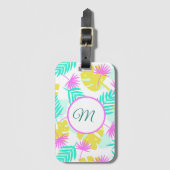 Monogrammed Pastel Paradise Bagagelabel (Voorkant (verticaal))