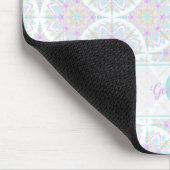 Monogrammed Pastel Rainbow Sundae Mandala Art Deco Muismat (Hoek)