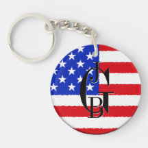Monogrammed Patriotic American Flag