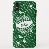 Monogrammed Pattern voor de Golfer Case-Mate iPhone Case (Achterkant)