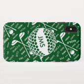 Monogrammed Pattern voor de Golfer Case-Mate iPhone Case (Achterkant (horizontaal))