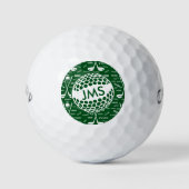Monogrammed Pattern voor de Golfer Golfballen (Voorkant)