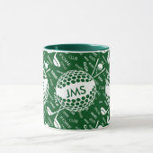 Monogrammed Pattern voor de Golfer Mok (Midden)