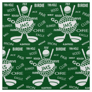 Monogrammed Pattern voor de Golfer Stof