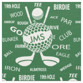 Monogrammed Pattern voor de Golfer Stof (Close Up)