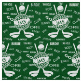 Monogrammed Pattern voor de Golfer Stof (Swatch)