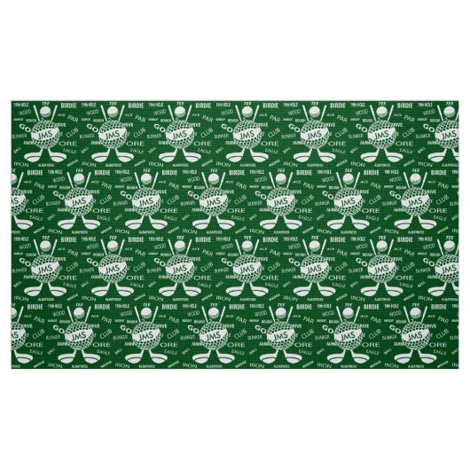 Monogrammed Pattern voor de Golfer Stof (Fat Quarter)