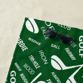 Monogrammed Pattern voor de Golfer Strandlaken (In situ)