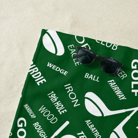 Monogrammed Pattern voor de Golfer Strandlaken (In situ)