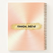 Monogrammed Peach en Gold Business | Notitieboek (Achterkant)