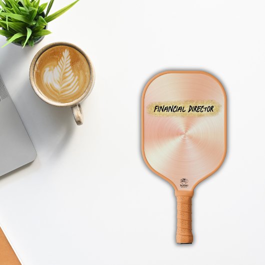 Monogrammed Peach en Gold Business | Pickleball Paddle