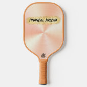 Monogrammed Peach en Gold Business | Pickleball Paddle (Achterkant)