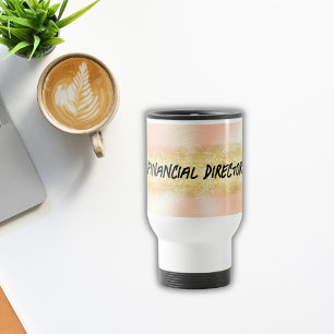 Monogrammed Peach en Gold Business Reisbeker