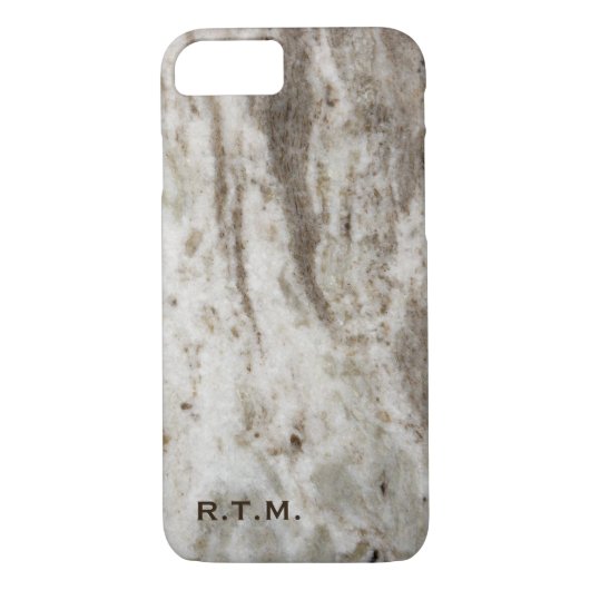 Monogrammed Pearl Granite iPhone 7 Hoesje (Achterkant)