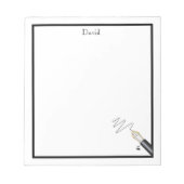 Monogrammed Pen Note Pad Notitieblok (Voorkant)