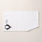 Monogrammed Penguin Design Bad Handdoek (Handdoek)