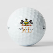 Monogrammed Pennsylvania Flag & Pennsylvania, Vere Golfballen (Voorkant)