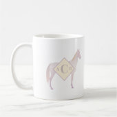 Monogrammed Perlino Akhal Teke Horse Silhouette Koffiemok (Links)