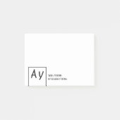 Monogrammed Personal or Small Business Post-it® Notes (Voorkant)
