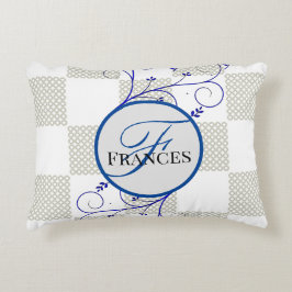 Monogrammed Personalised Accent Pillow Kussen