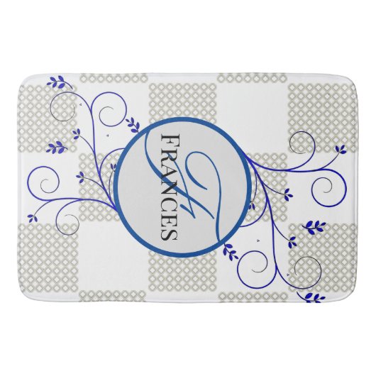 Monogrammed Personalized Bath Mat (Voorkant)
