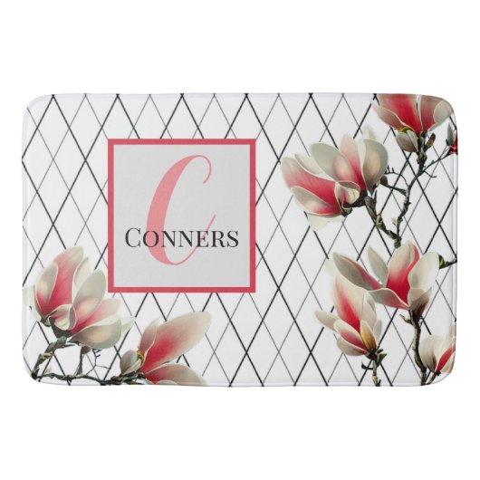 Monogrammed Personalized Bathroom Rug Badmat (Voorkant)