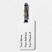 Monogrammed & Personalized Confetti in Jewel Tones Bagagelabel (Achterkant verticaal)