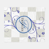 Monogrammed Personalized Fleece Blanket (Voorkant (Horizontaal))