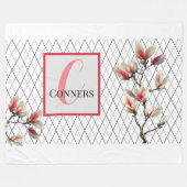 Monogrammed Personalized Fleece Blanket Deken (Voorkant (Horizontaal))