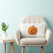Monogrammed Personalized Herfst Pumpkin Sierkussen Kussen (Stoel)
