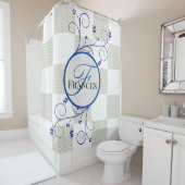 Monogrammed Personalized Shower Curtain Douchegordijn (In situ)