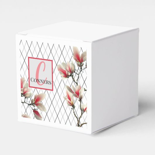 Monogrammed Personalized Wildwood Flowers Box Bedankdoosjes (Voorkant Zijde)