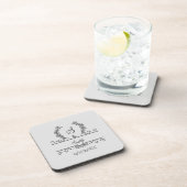 Monogrammed Persoonlijke blad van het Manuscript v Bier Onderzetter (Rechterzijde)